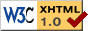 ikona zgodnoci z XHTML 1.0